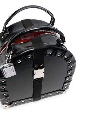 Vaquera Black Studded Dome Satchel